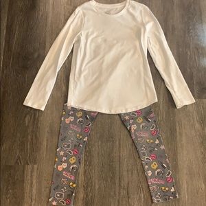 Two piece unicorns and lipstick set.